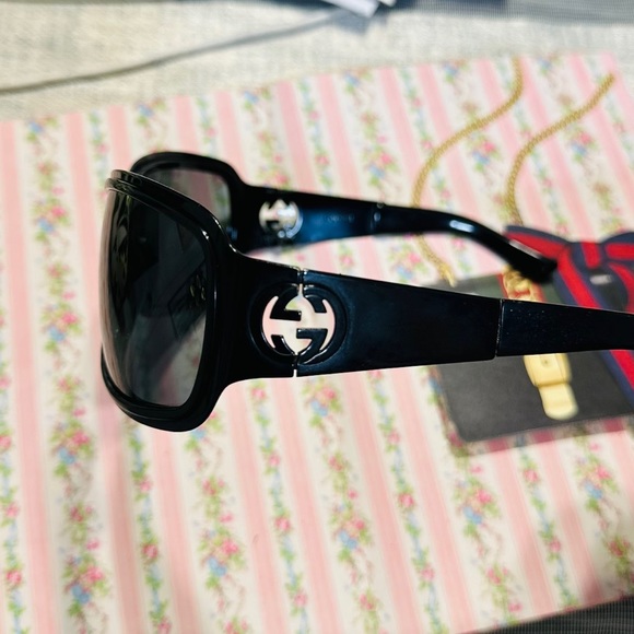 Gucci sunglasses black logo fashion luxury designer real authentic men - Picture 1 of 15
